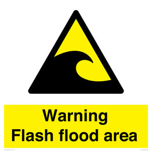 Warning Flash flood area